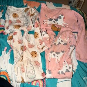 Carter's Pink and Cream Toddler Pajama Tops